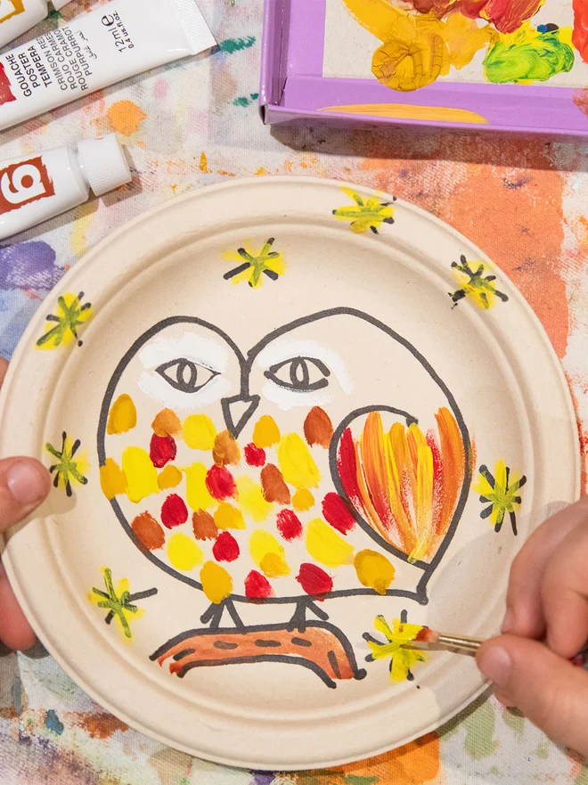 Picasso inspired owl painting