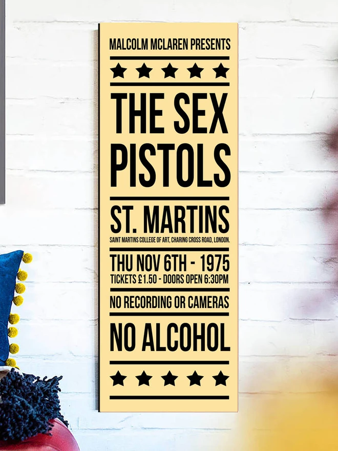 personalised music concert sign