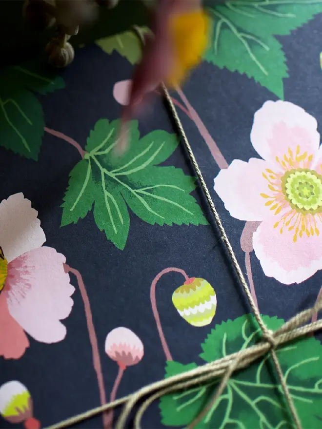 brie harrison japanese anemone gift wrap