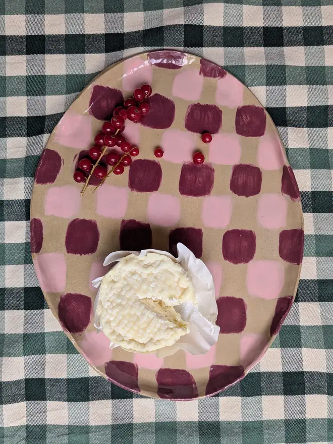Pink & Burgundy Dash Platter