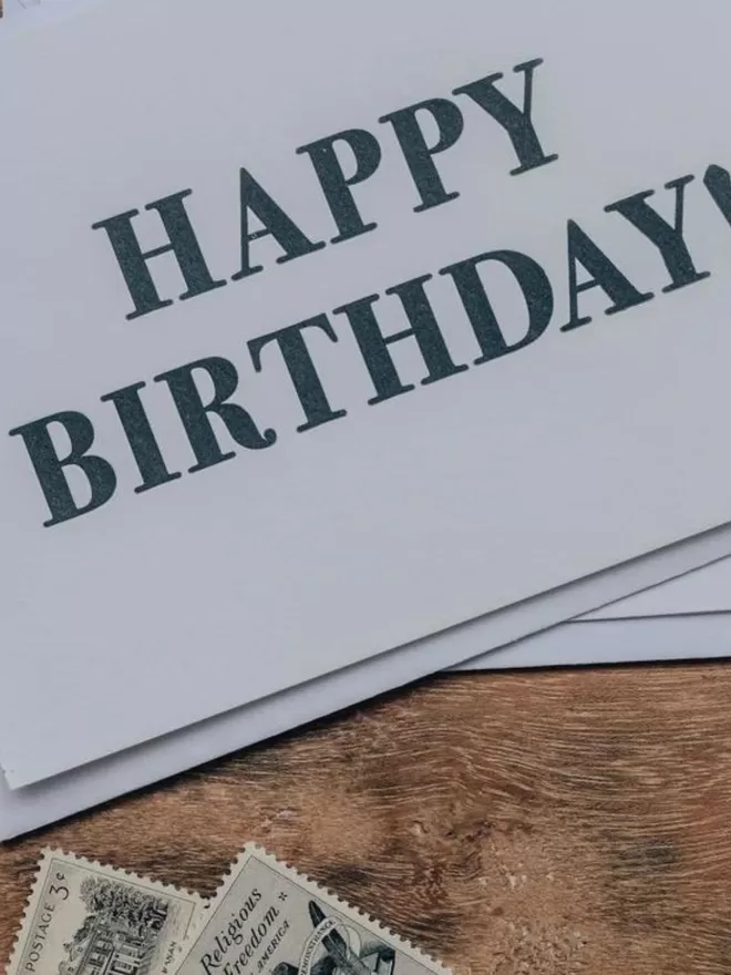 Happy Birthday Letterpress Greeting Card