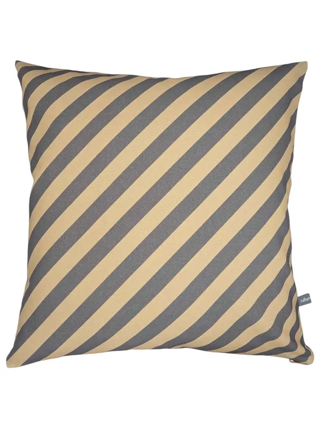 Cotton Print Patterned Cushion, a cushion sitting on a white surface. 