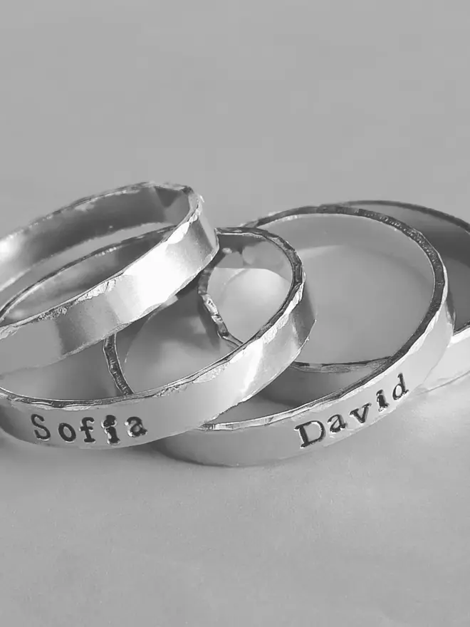 Personalised Napkin Ring Set