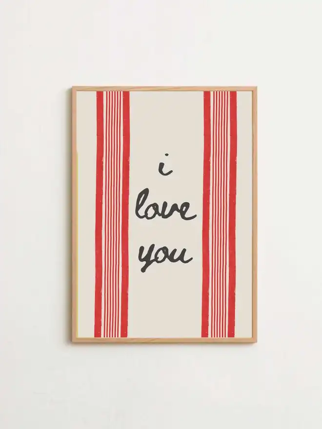 I love you print