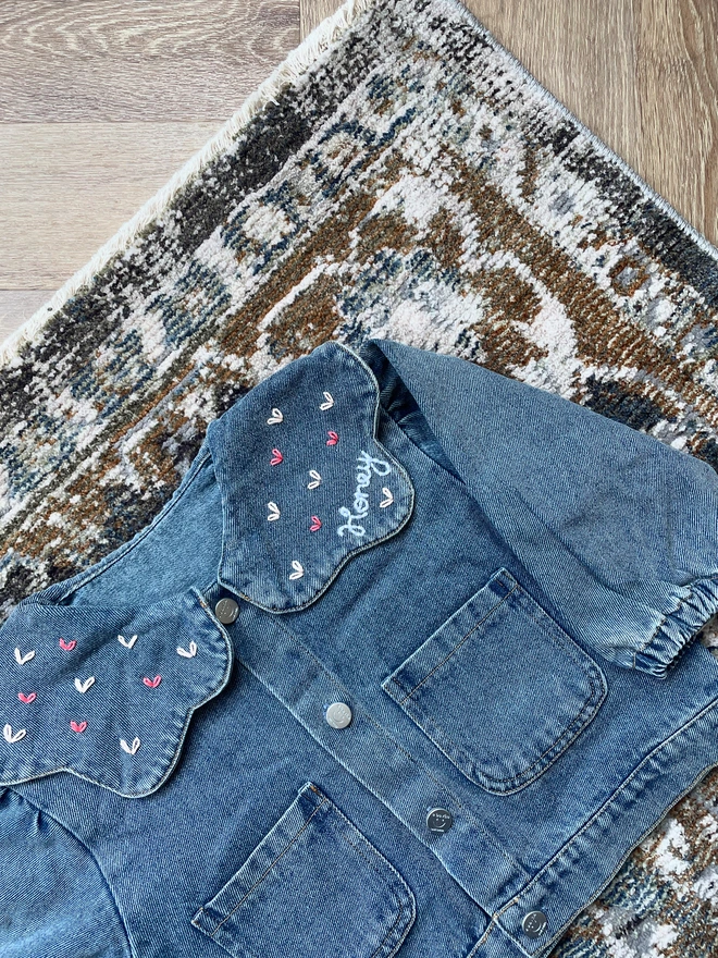 Personalised Denim Collared Jacket