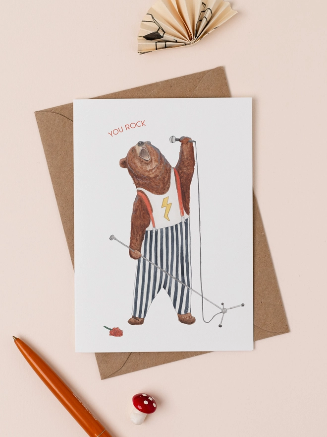 You rock card with envelope