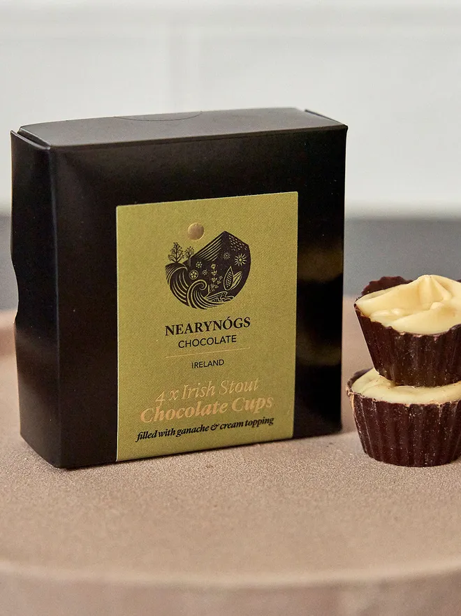 Irish Stout Chocolate Cups Made With Real Stout (Box Of 4)