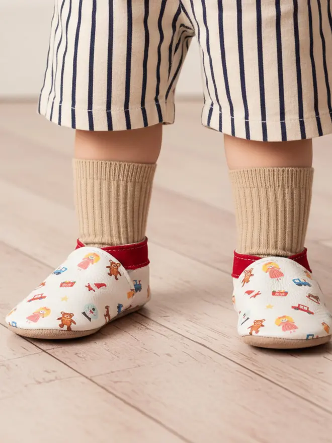 Inch Blue printed toys shoes