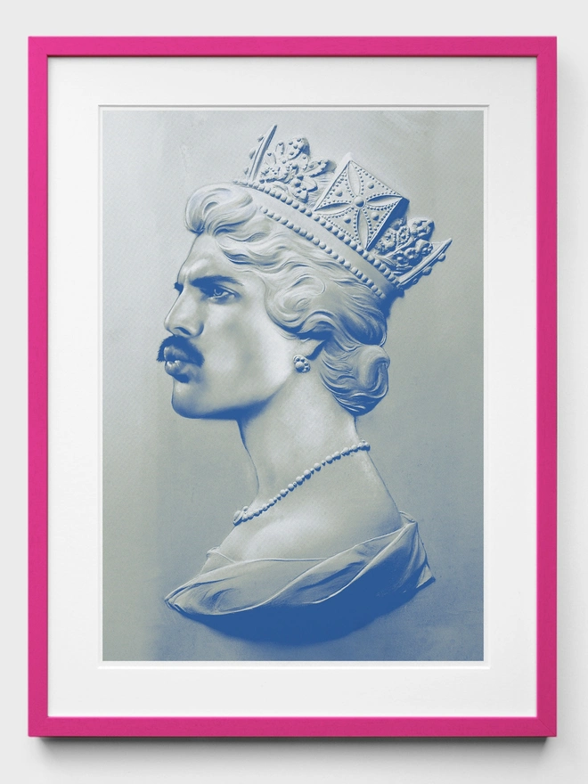 Freddie XL Blue - Neon Pink Frame