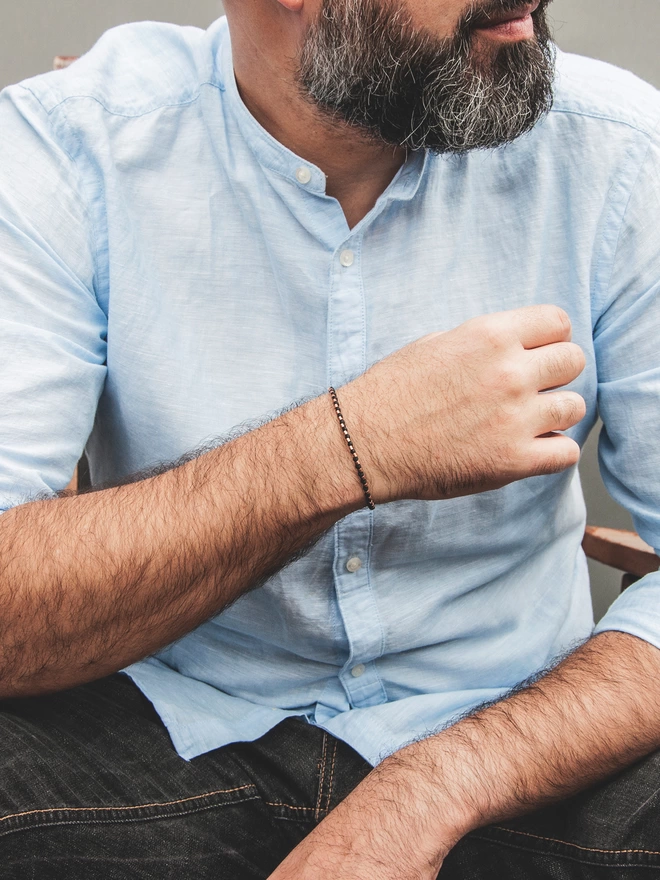 minimal copper bracelet for men