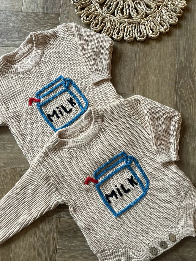 Oversized Milk Carton Knotted Rompers