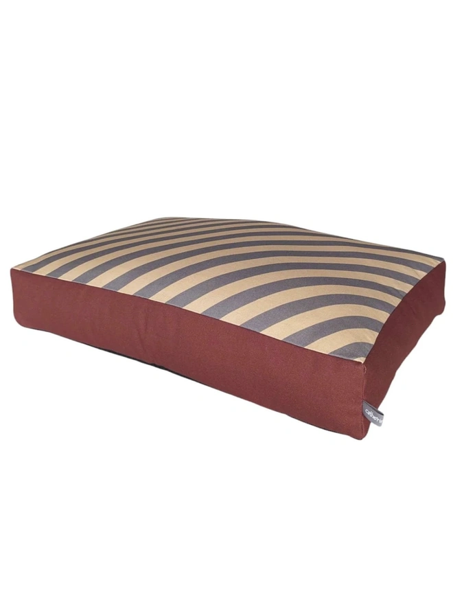  Printed Cotton Patterned Dog Bed, a patterned dog bed sitting on a white surface. 