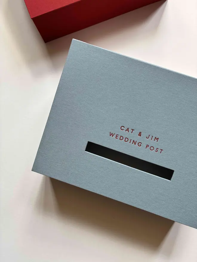 Two handmade wedding postboxes by Keep Collect