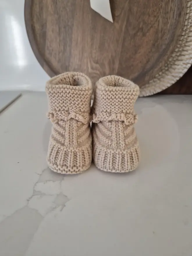 Personalised Hand Embroidered Baby Booties
