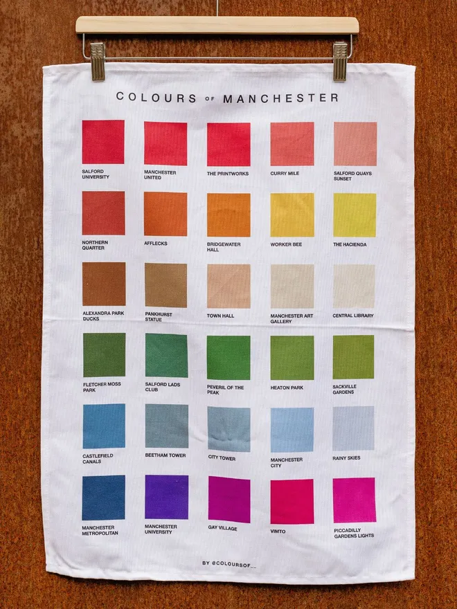 Colours Of Manchester Tea Towel