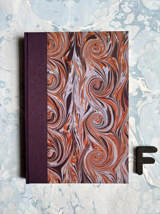 Hand-Marbled A5 Plain Journal F