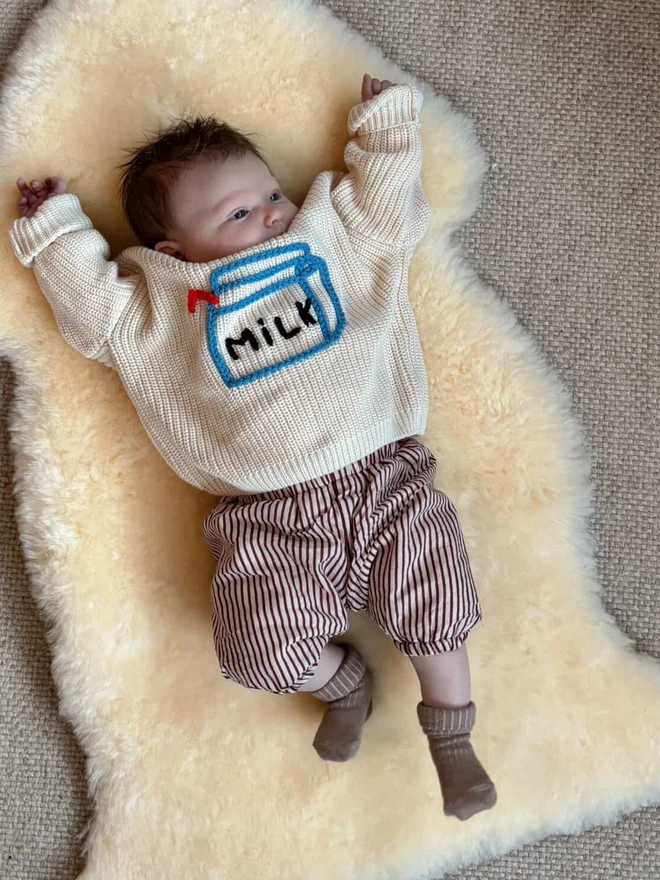 Kids Knitted Milk Carton Jumper 