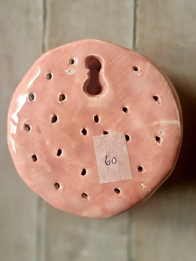 coral pink blush salmon ceramic flower wall art 3d sculpture unique handmade original