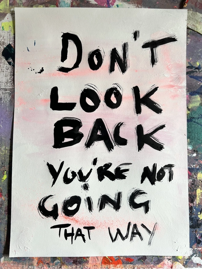 Don’t Look Back 1/1 Paper Art
