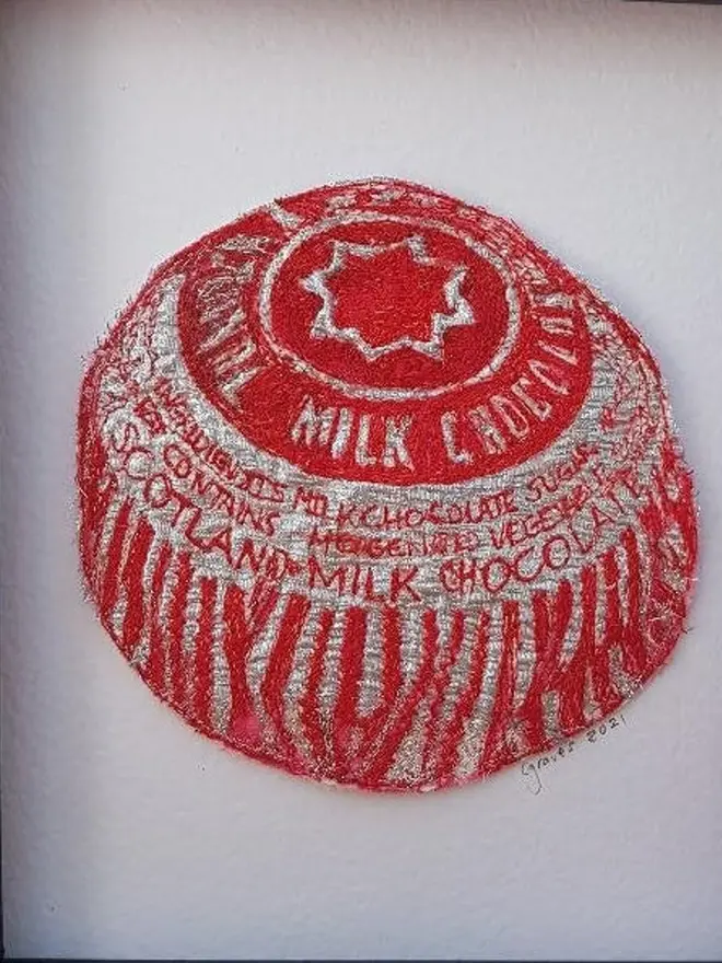 Tunnocks Teacake Embroidery Wall Art