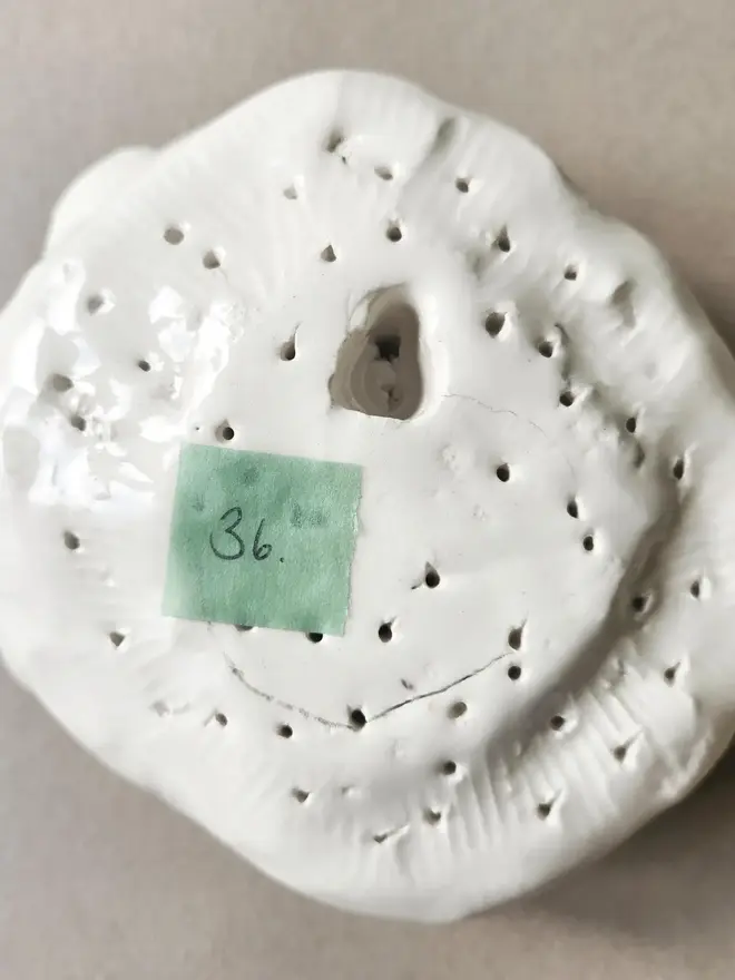 handmade white ceramic peony rose flower pottery gift 