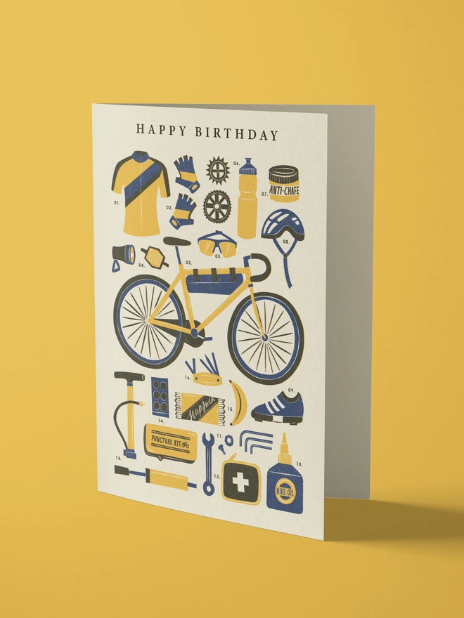 Cycling kit birthday card