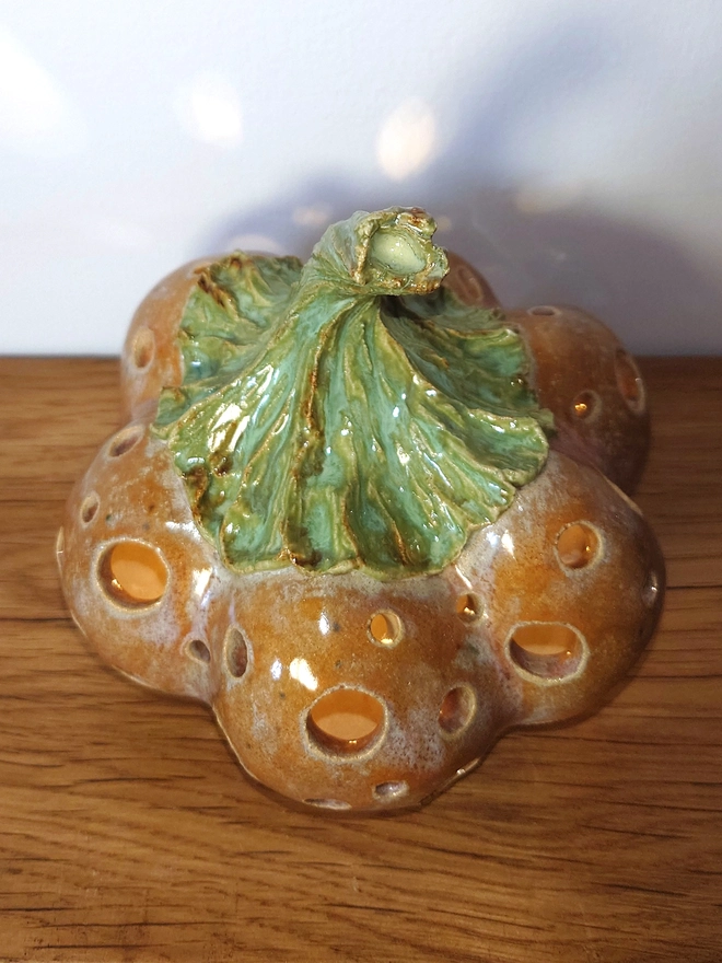 Pumpkin Tea Light Candle Lantern