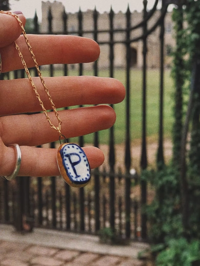 24k Gold Initial Pendant