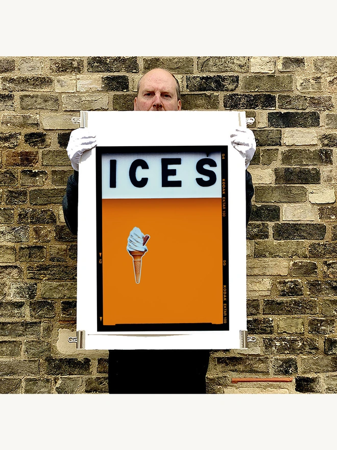 Ices orange artwork typography colour photography print