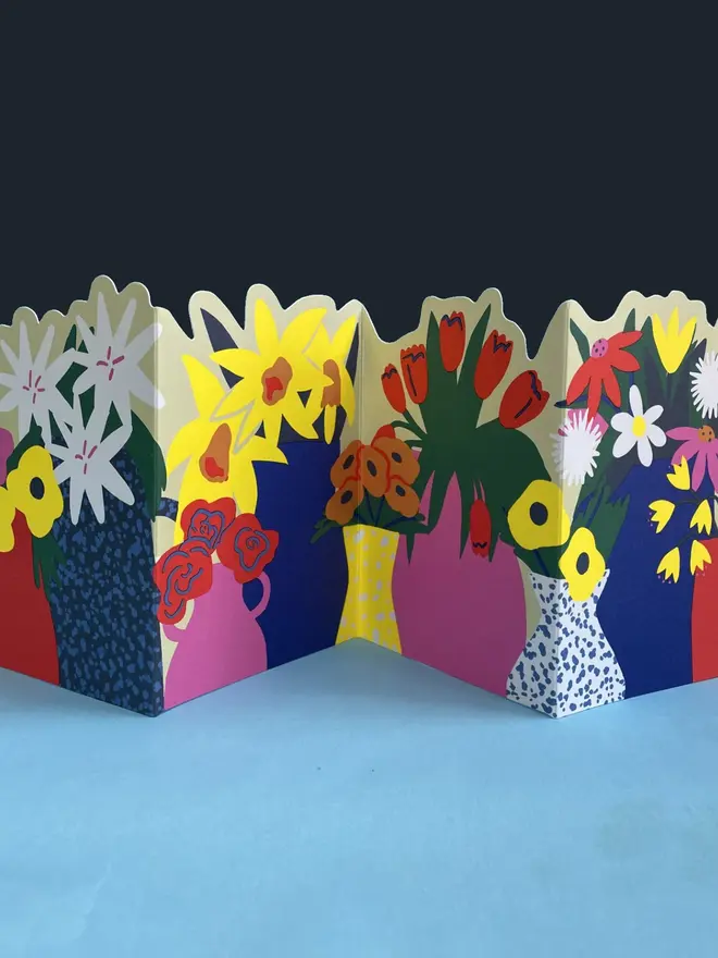 Flowers Concertina Card