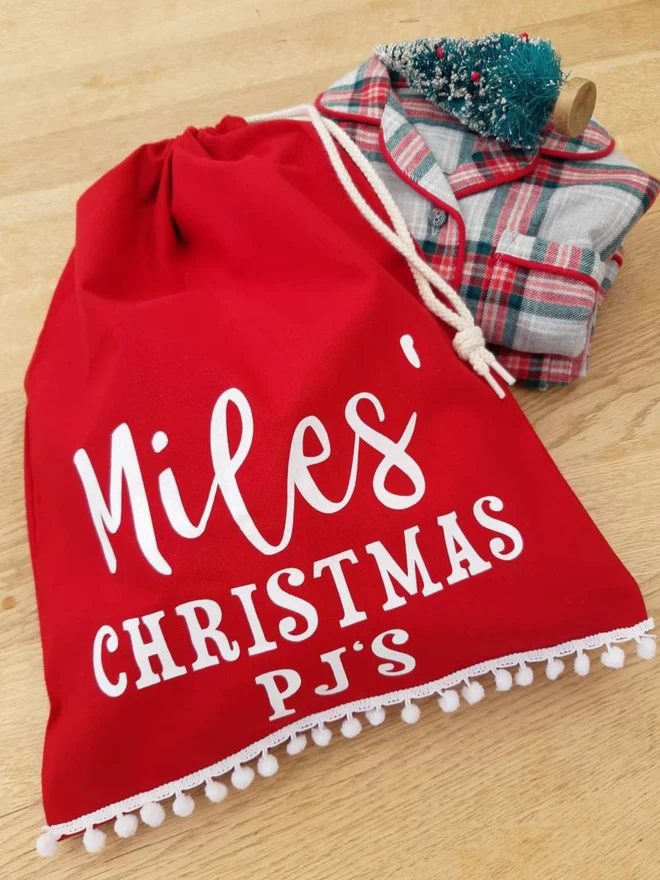 Christmas pyjama bag