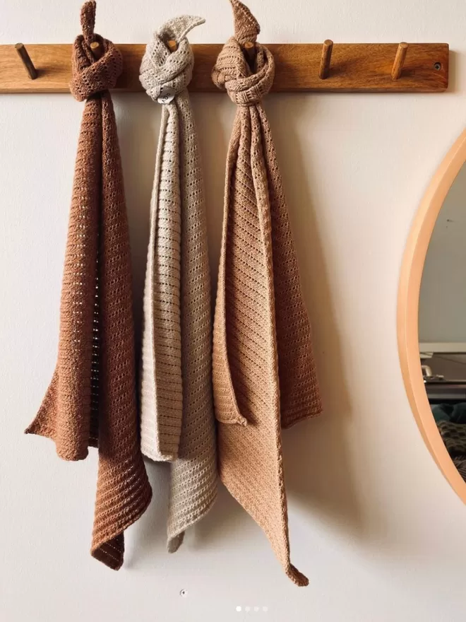 100% Cotton Scarf in Natural