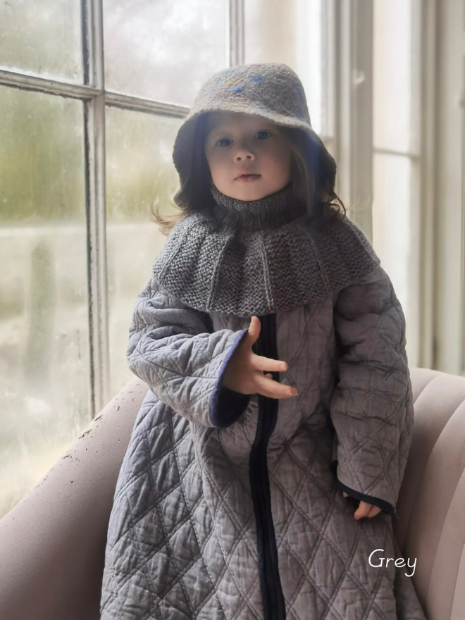 wool neck warmer grey
