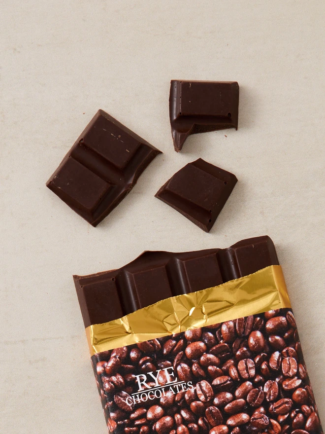 Coffee Dark Chocolate Bar - 72% Ecuadorian