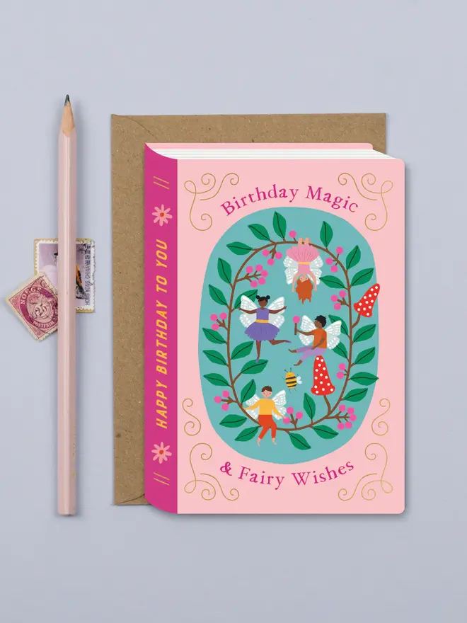 'Birthday Magic & Fairy Wishes' Book Birthday Card