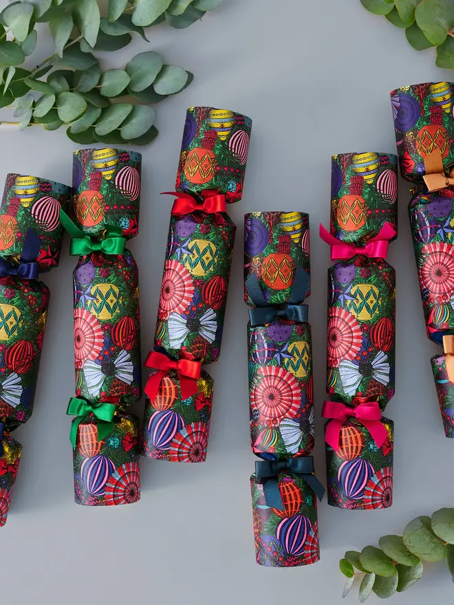 Christmas Baubles Luxury Christmas Crackers (Set Of 6)