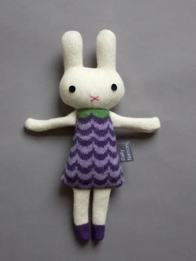 purple dress bunny plush