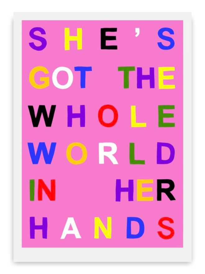 She's Got The Whole World In Her Hands Print