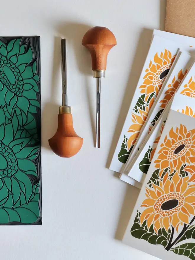 sunflower notecard set
