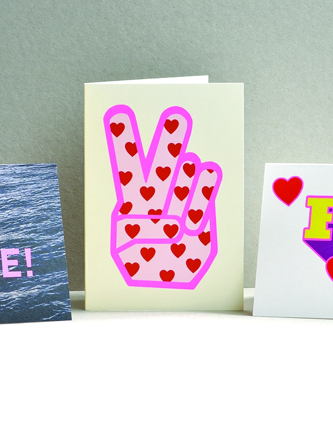 PEACE HEARTS CARD