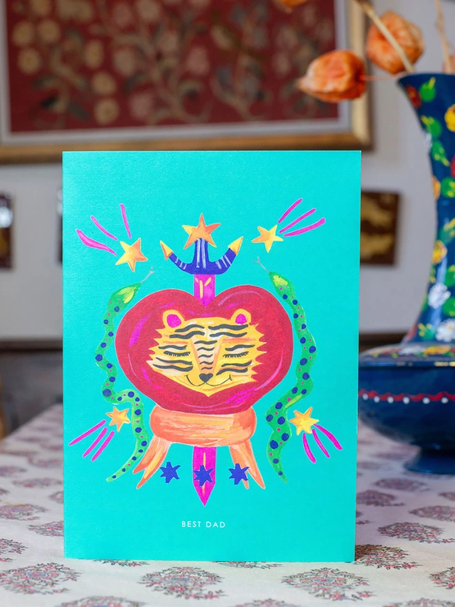 TIGER FATHERS DAY CARD