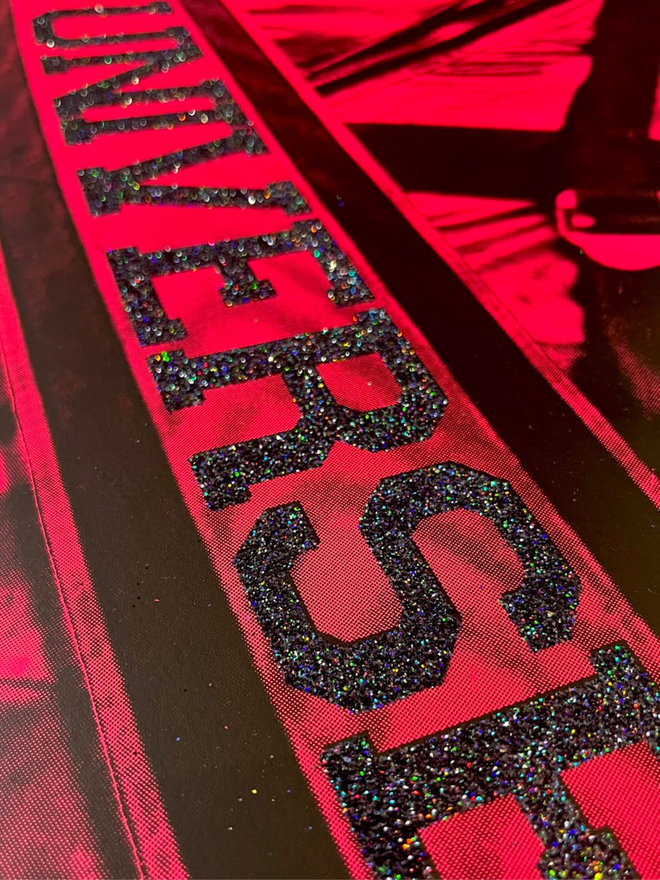 pink astronaut screen print