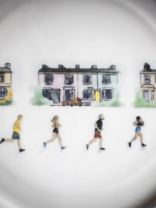 Personalised Runners Dinner Plate