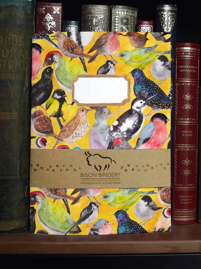 Aves British Garden Birds Print Notebook