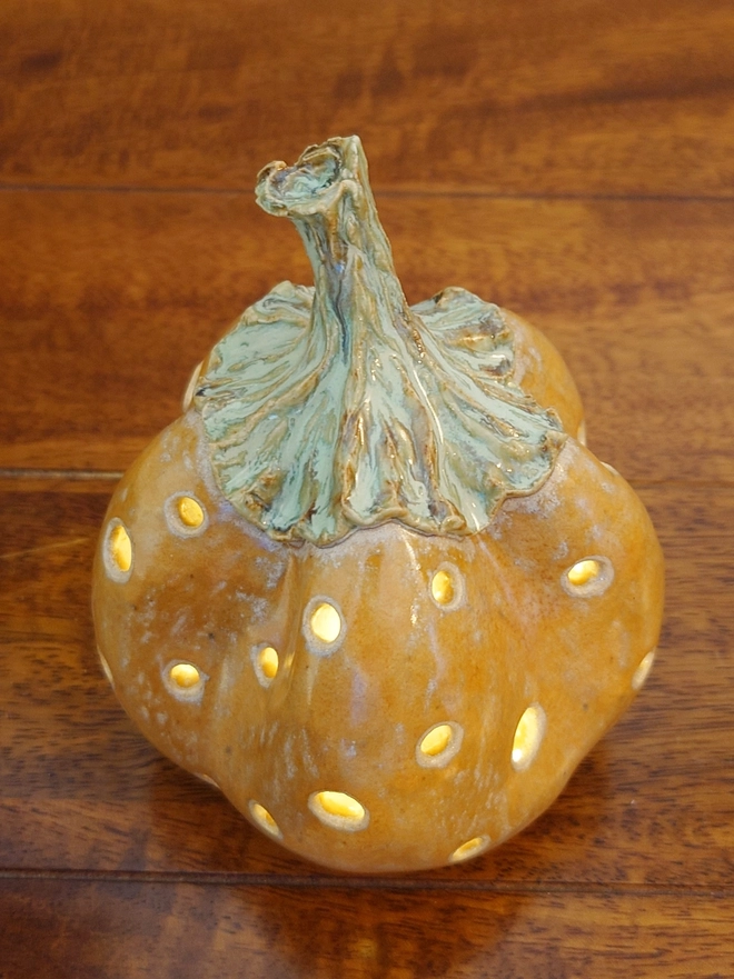 Pumpkin Tea Light Candle Lantern Halloween Decor