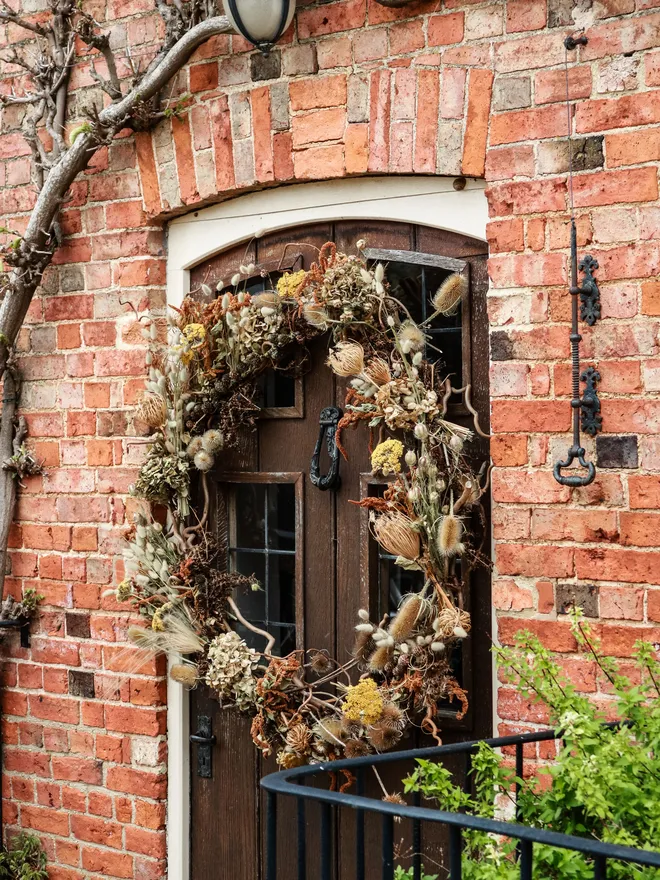 Dried floral wreath 