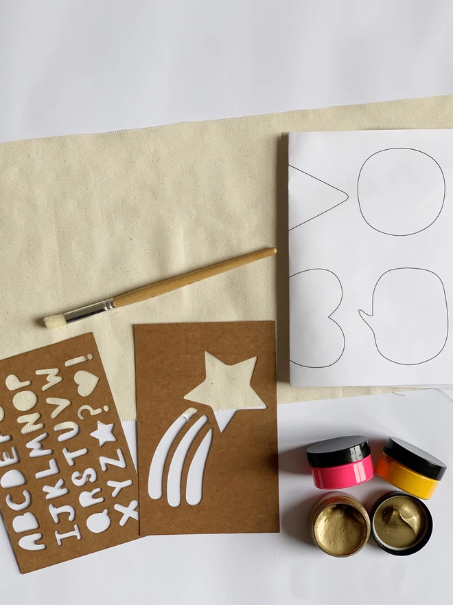 Inside packaging with stencils and inks