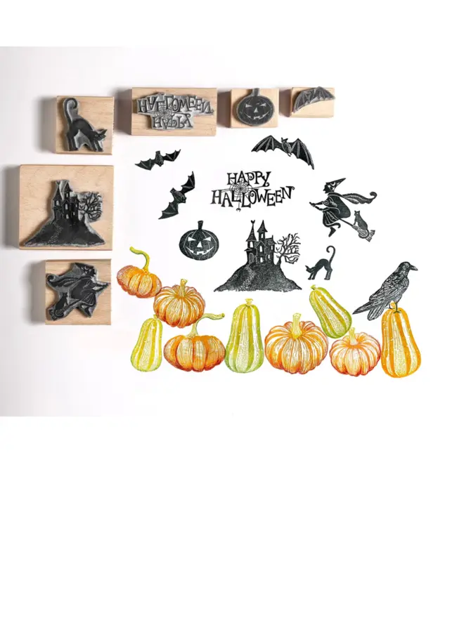 Halloween Lino Cut Stamps