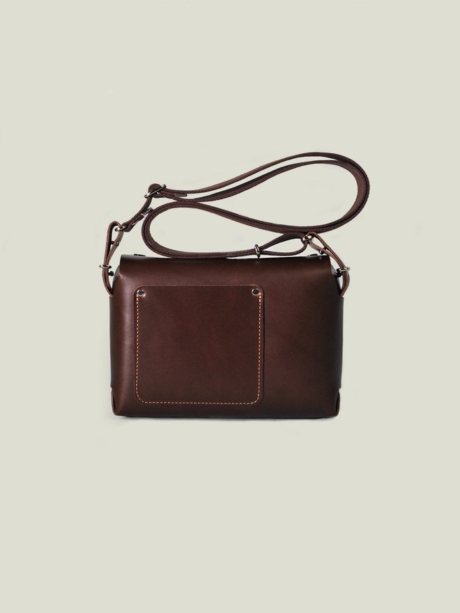 Small Chestnut Leather Crossbody Bag 