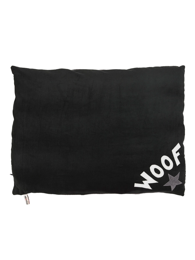 Charcoal Woof Dog Bed with MAchine Washable Inners